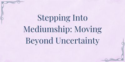 Pale purple background with corner embellishments and gray text